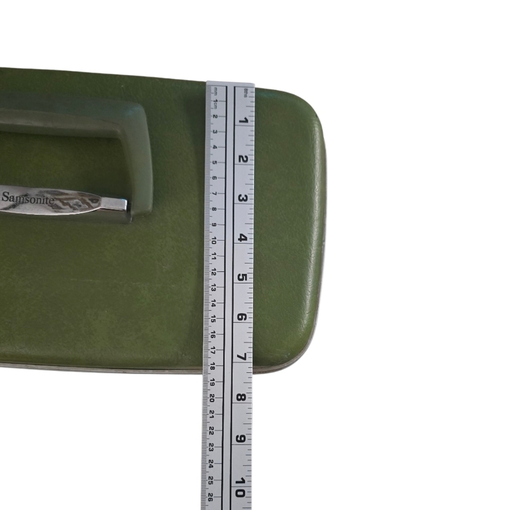Samsonite Vintage Silhouette Olive Makeup Suitcase Travel Grandmacore - Picture 7 of 11